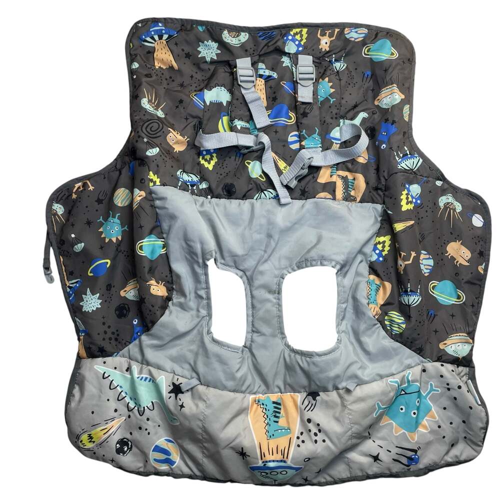 Goldbug Shopping Cart High Chair Cover Space Aliens Gray Baby Seat